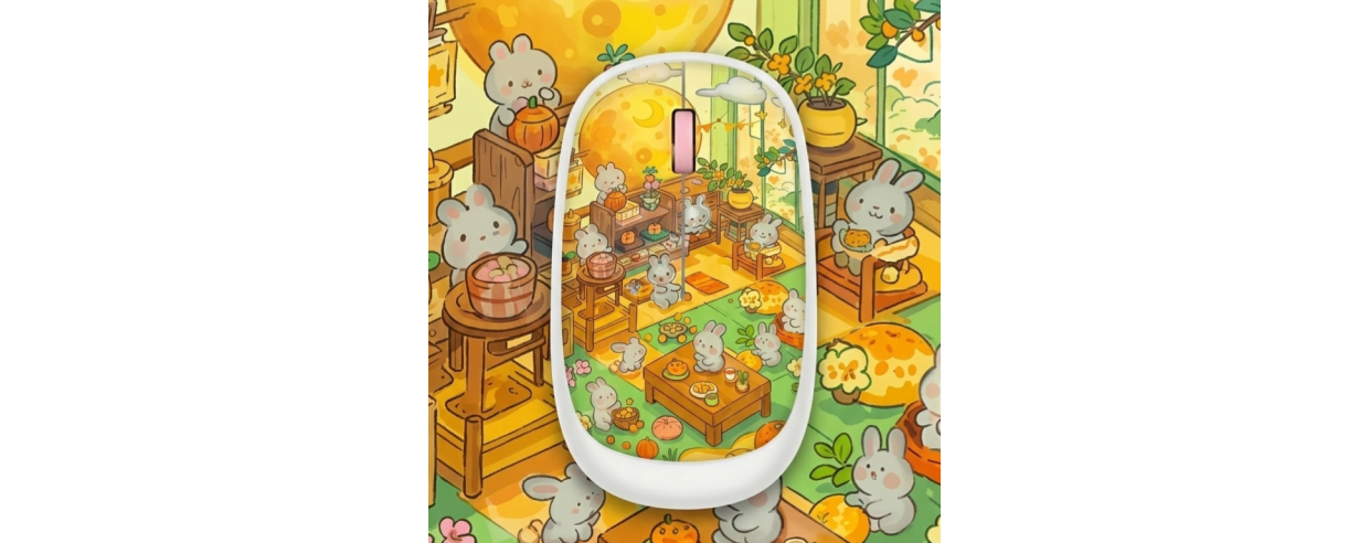 MOUSE INALÁMBRICO ARTÍSTICO EDICIÓN MOON BUNNY:...