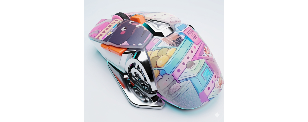 MOUSE GAMER MECÁNICO ALÁMBRICO ART SERIES:...