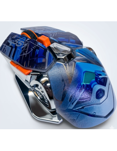 MOUSE GAMER MECÁNICO ALÁMBRICO ART SERIES: CYBER-BLUE DESIGN