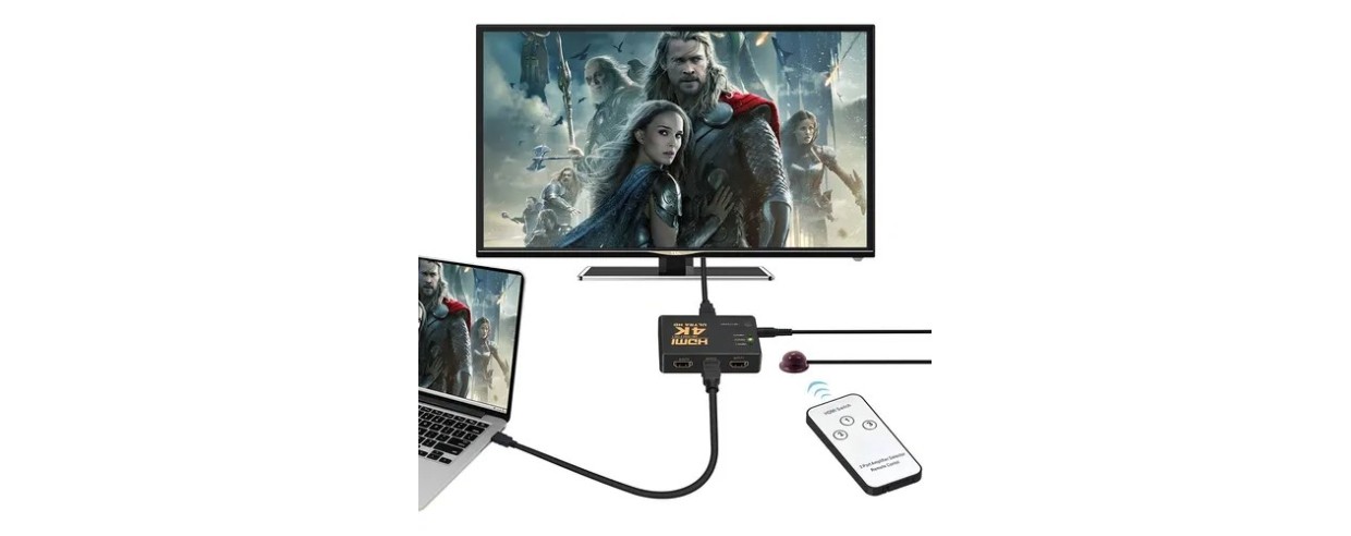 SWITCH HDMI 3 EN 1 4K ULTRA HD: SELECTOR CON...