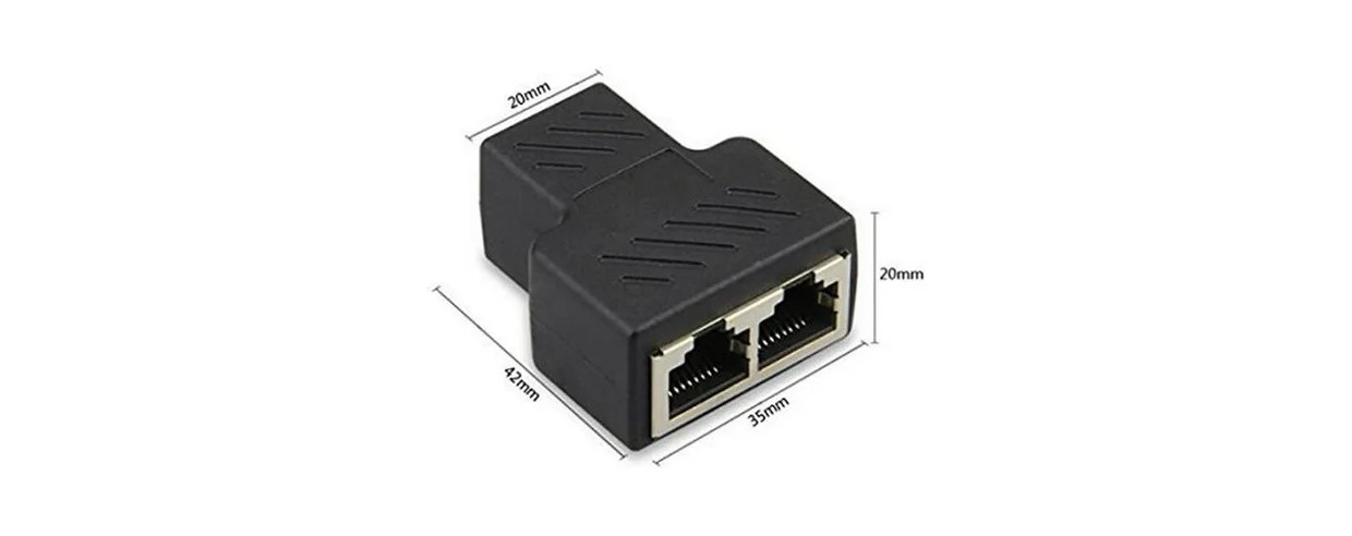 SPLITTER RJ45 1 A 2 HEMBRA: ADAPTADOR DIVISOR...