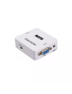 CONVERSOR ADAPTADOR MINI VGA A HDMI CON AUDIO JACK 3.5MM:...