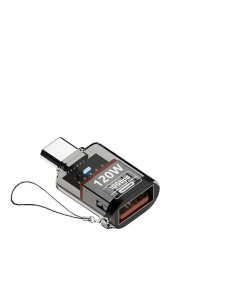 ADAPTADOR OTG USB A TIPO C TRANSPARENTE 120W 10GBPS:...