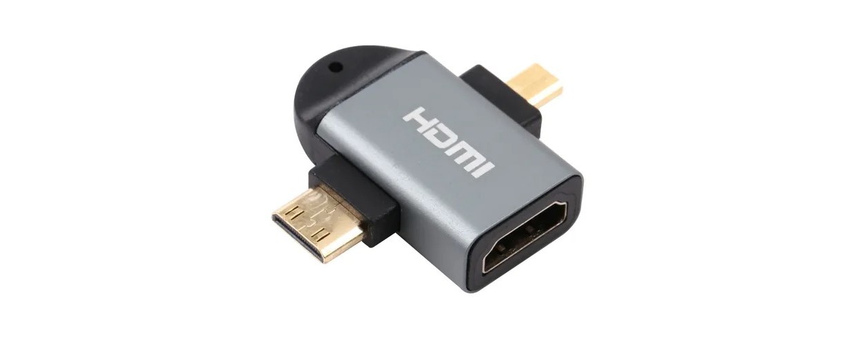 ADAPTADOR HDMI 2 EN 1: CONVERSOR A MINI HDMI Y...
