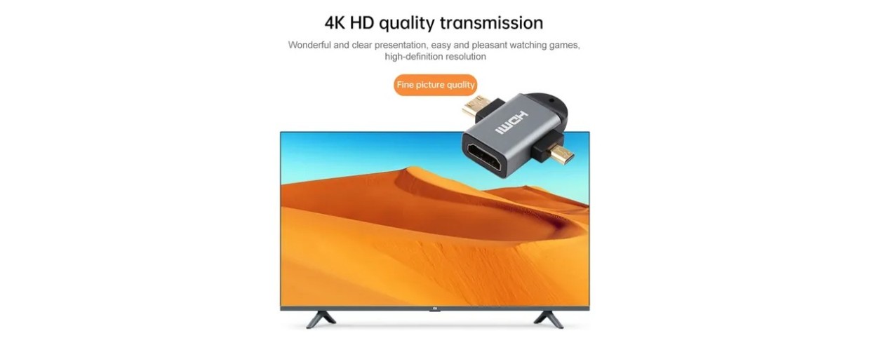ADAPTADOR HDMI 2 EN 1: CONVERSOR A MINI HDMI Y...