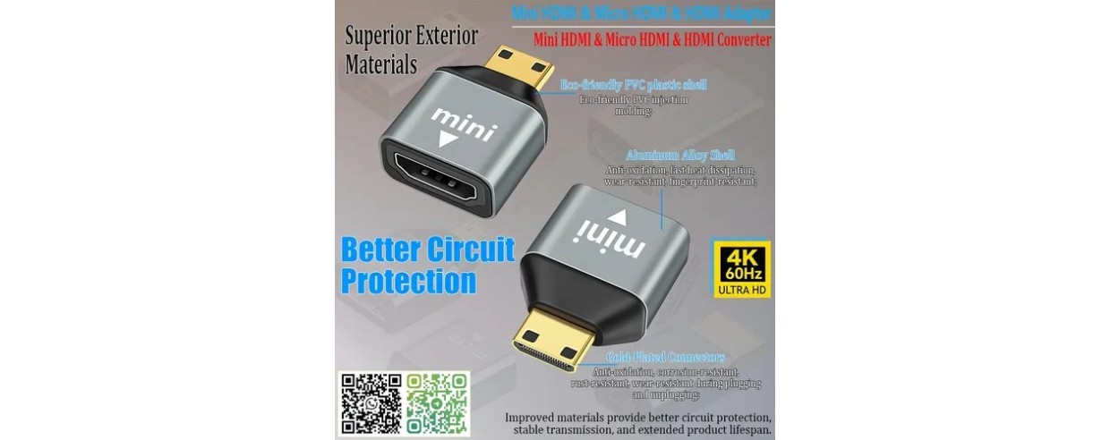 ADAPTADOR MICRO HDMI A HDMI HEMBRA 4K @ 60HZ:...