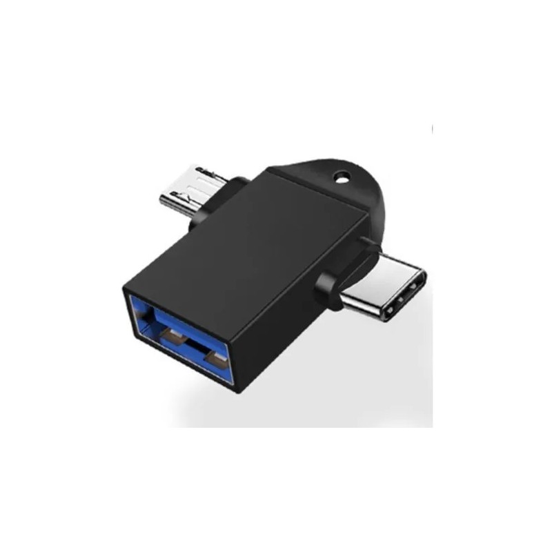 ADAPTADOR OTG 2 EN 1 USB 3.0 A TIPO-C Y MICRO USB: CONECTOR UNIVERSAL PARA CELULARES Y TABLETS