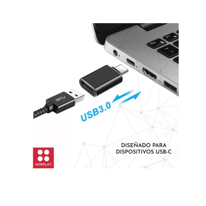 ADAPTADOR USB-C MACHO A USB 3.0 HEMBRA: CONVERSOR OTG DE ALTA VELOCIDAD PARA MACBOOK Y ANDROID