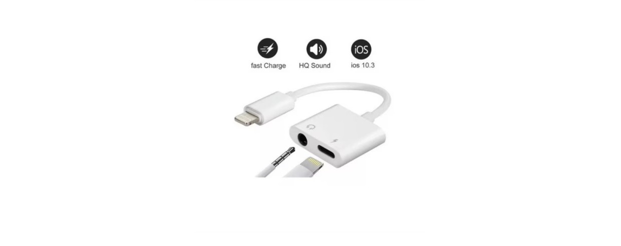 ADAPTADOR LIGHTNING 2 EN 1: SPLITTER PARA CARGA...