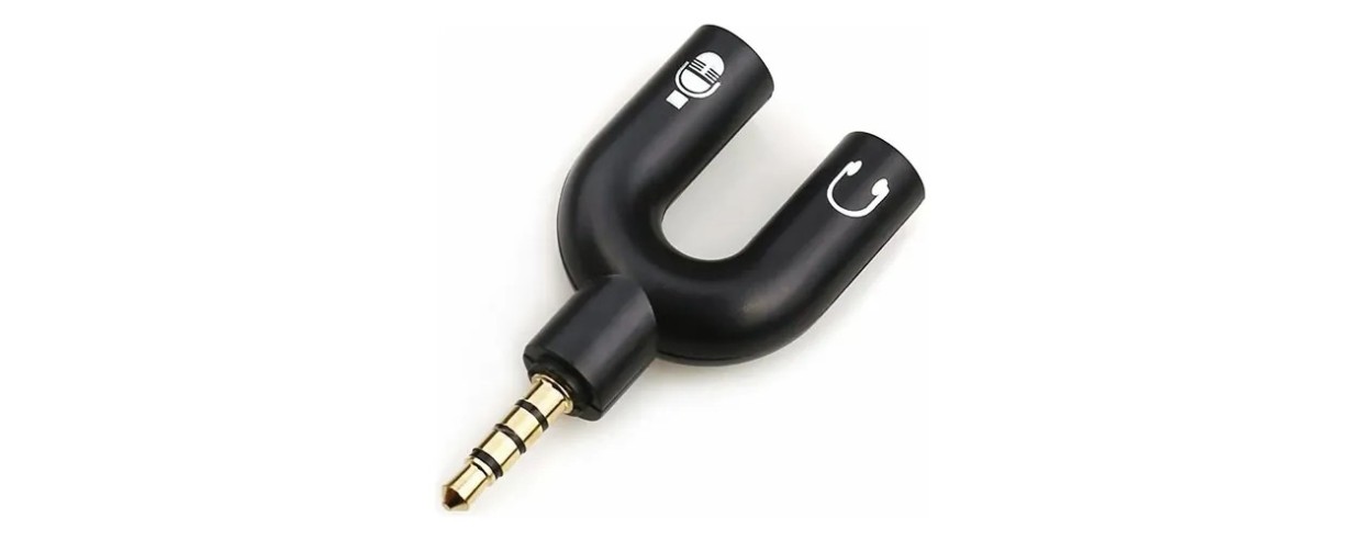 ADAPTADOR SPLITTER JACK 3.5MM EN U: SEPARADOR...