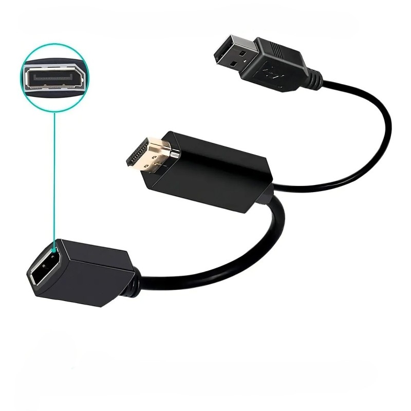 ADAPTADOR HDMI A VGA CON SALIDA DE AUDIO Y ALIMENTACIÓN USB: CONVERSOR ACTIVO FULL HD 1080P