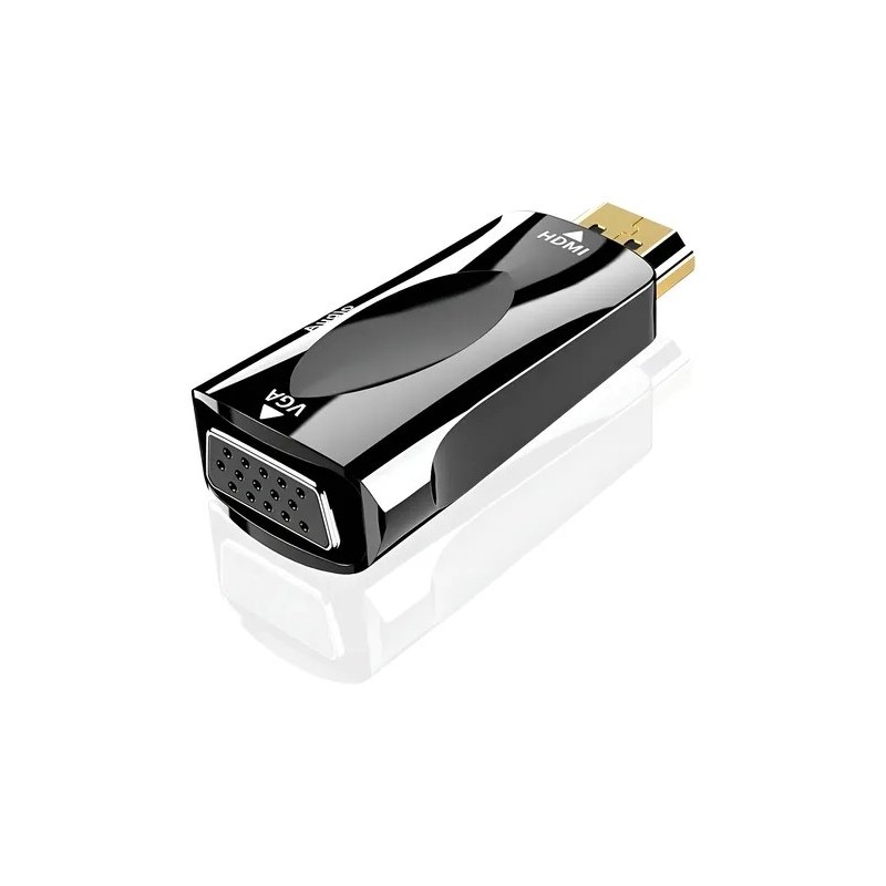 ADAPTADOR HDMI A VGA CON SALIDA DE AUDIO: CONVERSOR ACTIVO FULL HD 1080P PARA NOTEBOOK Y PROYECTOR