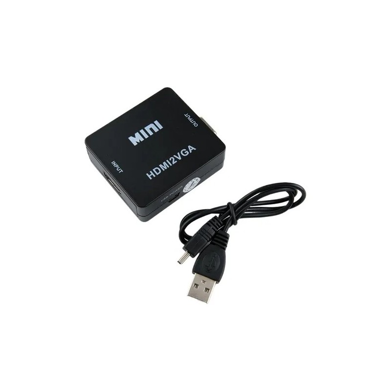 CONVERSOR HDMI A VGA FULL HD 1080P: ADAPTADOR ACTIVO PARA MONITORES Y PROYECTORES