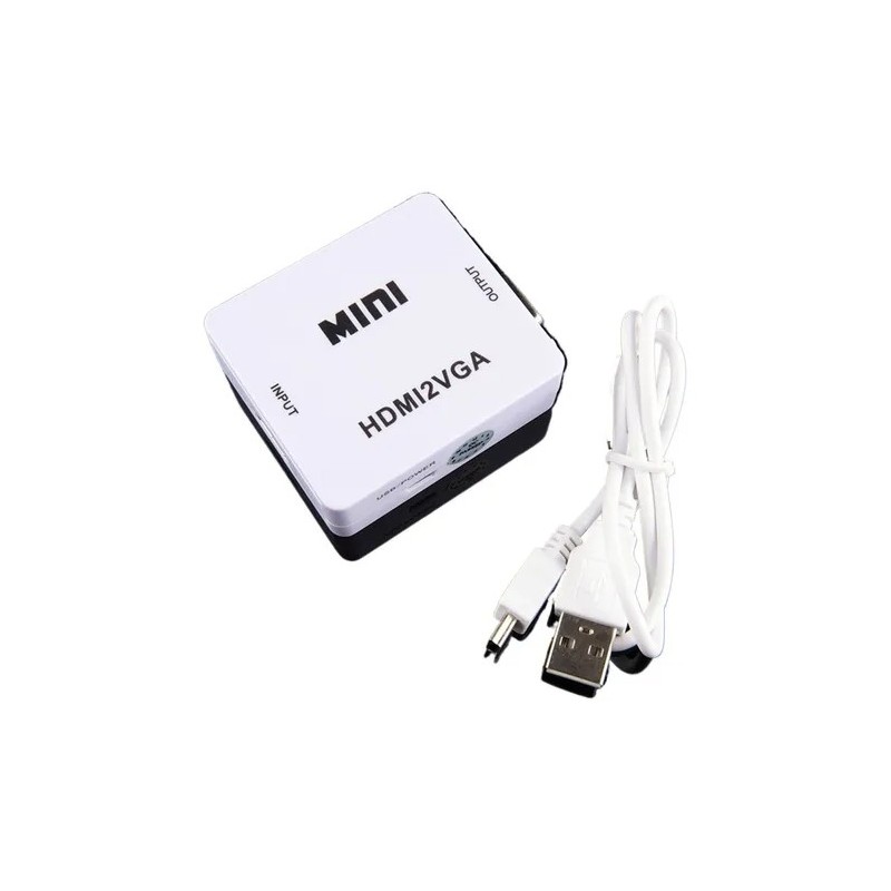 CONVERSOR HDMI A VGA FULL HD 1080P: ADAPTADOR ACTIVO PARA MONITORES Y PROYECTORES