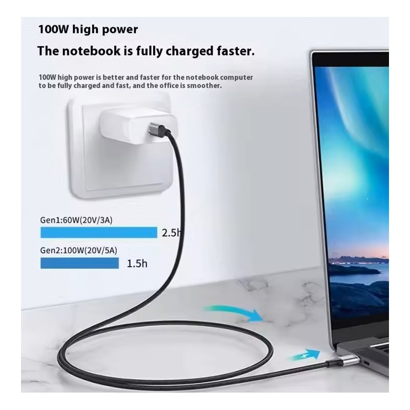 CABLE EXTENSIÓN USB-C 3.1 GEN2 10GBPS CARGA RÁPIDA PD - 1M / 2M DERMAN