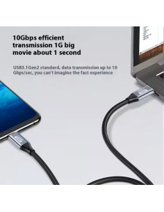 CABLE EXTENSIÓN USB-C 3.1 GEN2 10GBPS CARGA RÁPIDA PD -... 2