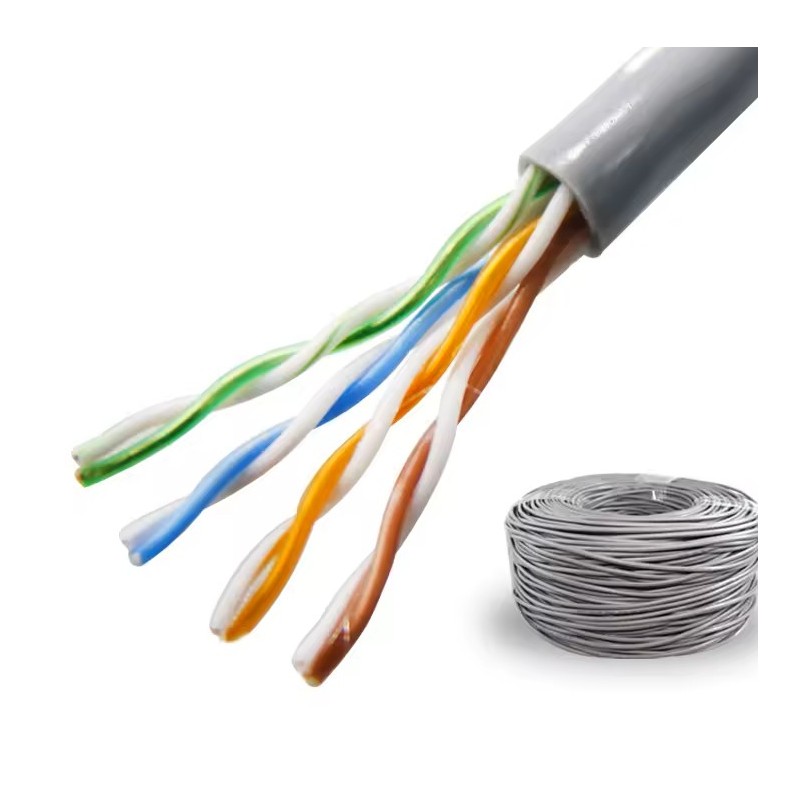 BOBINA CABLE DE RED CAT 5E UTP INTERIOR CCA 24AWG - 305 MTS DERMAN