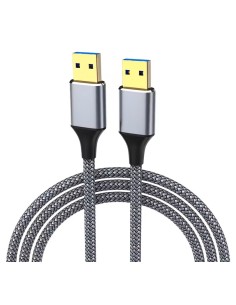 CABLE USB 2.0 MACHO A MACHO TRENZADO REFORZADO - 1M / 2M...