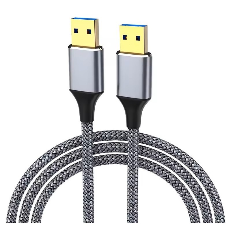 CABLE USB 2.0 MACHO A MACHO TRENZADO REFORZADO...