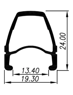 LLANTA WEINMANN 700C DPX OJETILLO 36H NEGRO 2