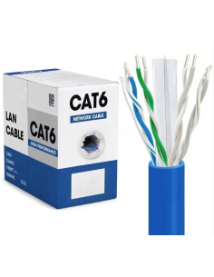 BOBINA CABLE DE RED CAT6 UTP EXTERIOR 100% COBRE 23AWG -...