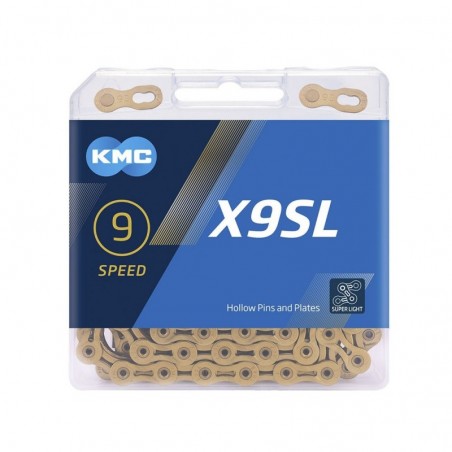 CADENA DE 9 VELOCIDADES MODELO X9SL GOLD KMC