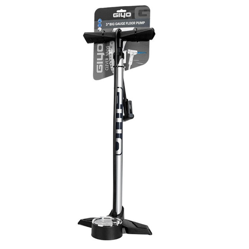 BOMBIN DE PIE ALUMINIO GIYO CON MARCADOR DE...