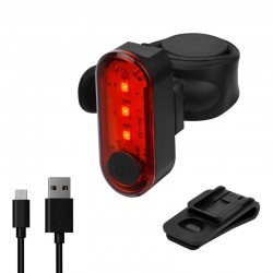 LUZ USB TRASERA ROJA  EBL-3333 12 LUMENES RECARGABLE EN CAJA