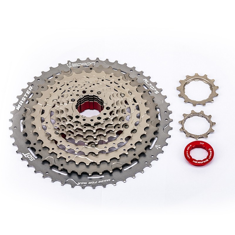 PIÑON CASSETTE 10V 11-50T SILVER MASTER WEAPON