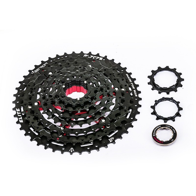 PIÑON DE CASSETTE 9V 11-46T ELITE WEAPON BLACK