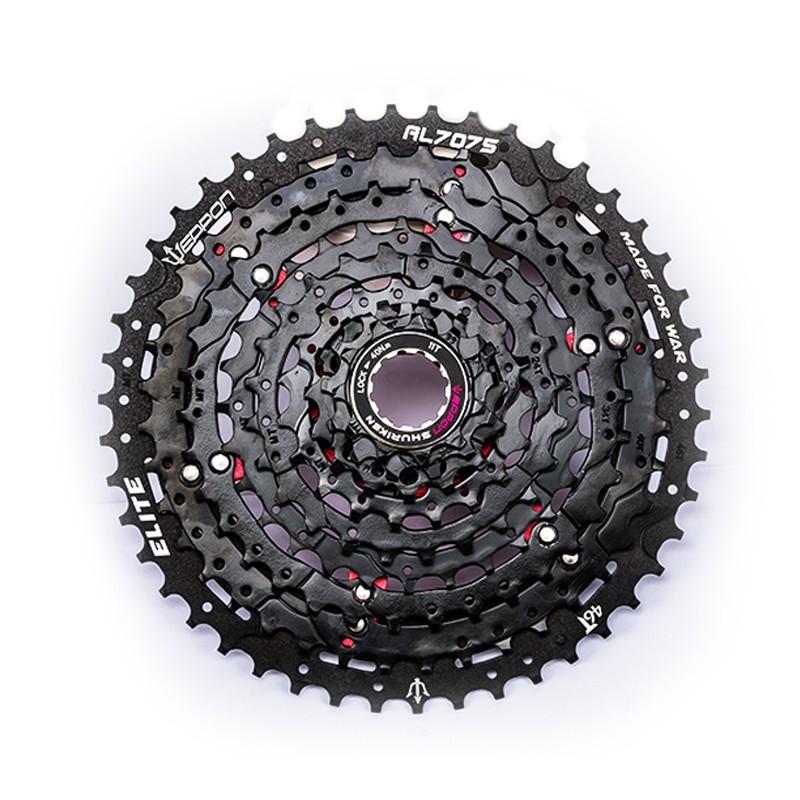 PIÑON DE CASSETTE 9V 11-46T ELITE WEAPON BLACK