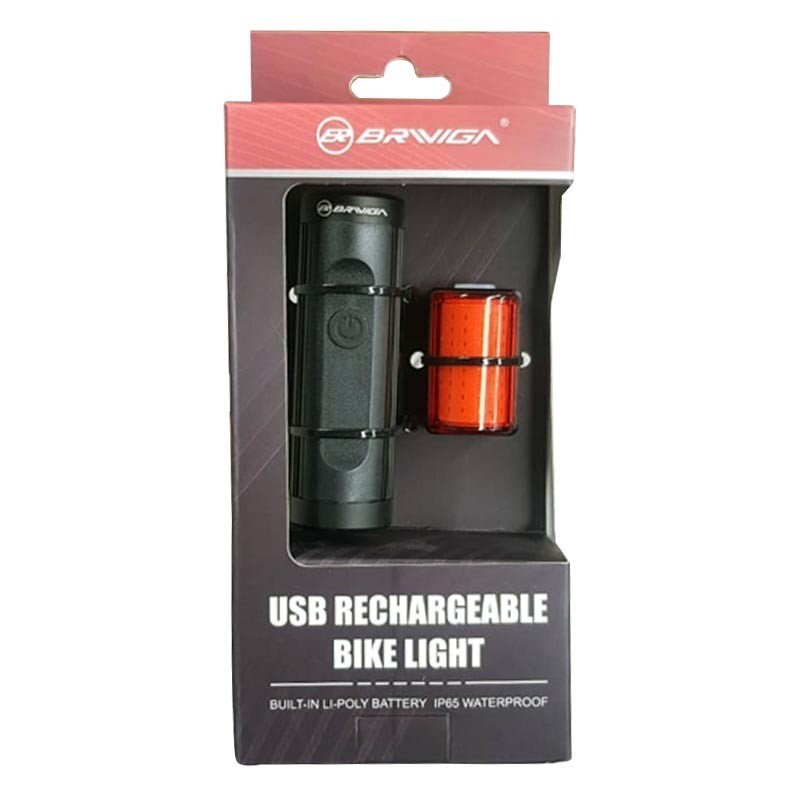 SET LUZ DELANTERA Y TRASERA KIT USB...